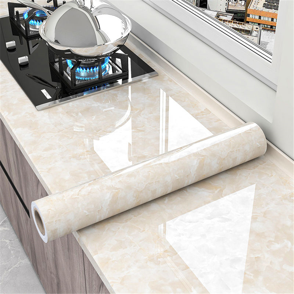 Foil Waterproof Marble Wallpaper Self Adhesive Terrazzo PET