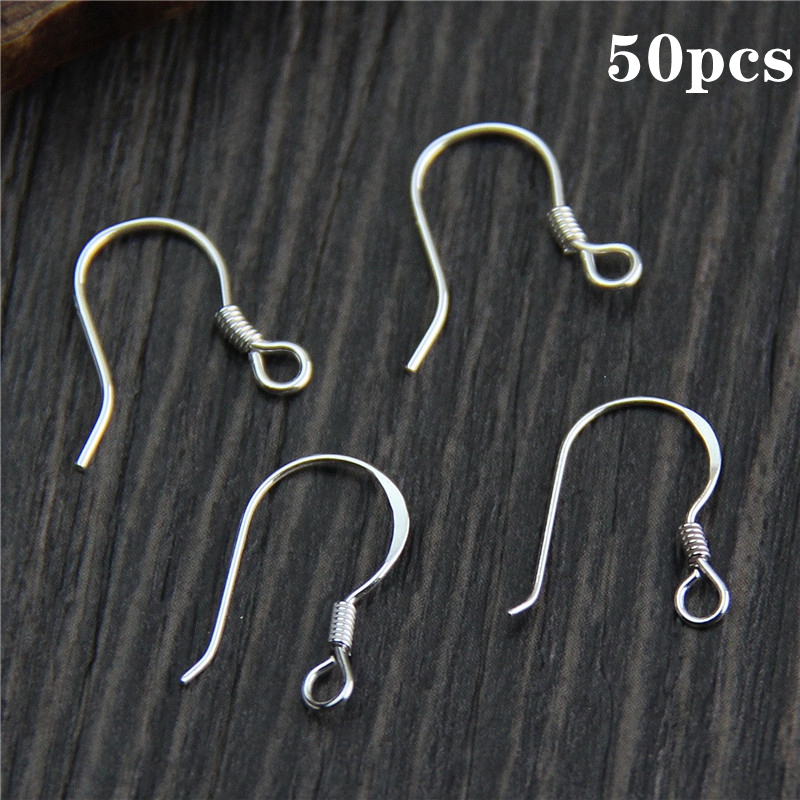 20pcs/set Stainless Steel Earring Hooks, Golden Earring Clasps, Ear Setting  Base For DIY Jewelry Making Components Supplies