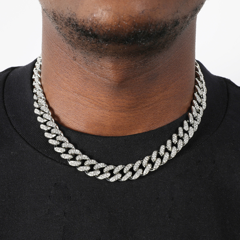 Feel Style Men's Miami Cuban Link Chain 14k Golden Plated - Temu