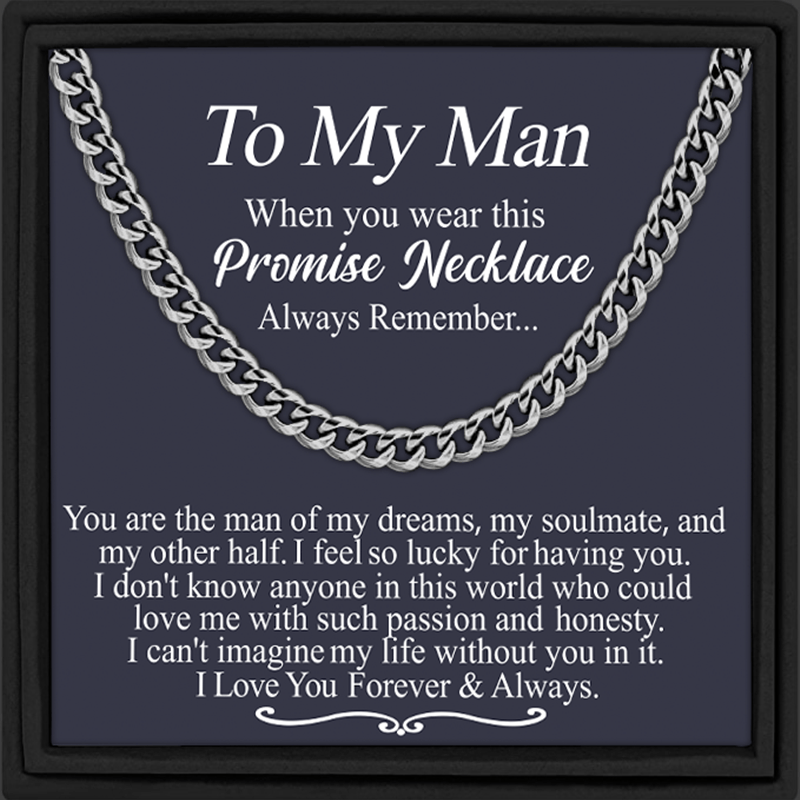 Promise Necklace For Him Promise Gifts For Him Boyfriend Promise Necklace  Gift For Boyfriend Guy Valentine