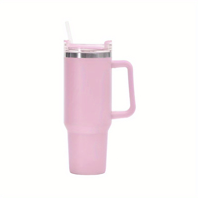 Light Pink Stanley Cup Dupe 40oz Reusable Stainless Steel Tumbler With