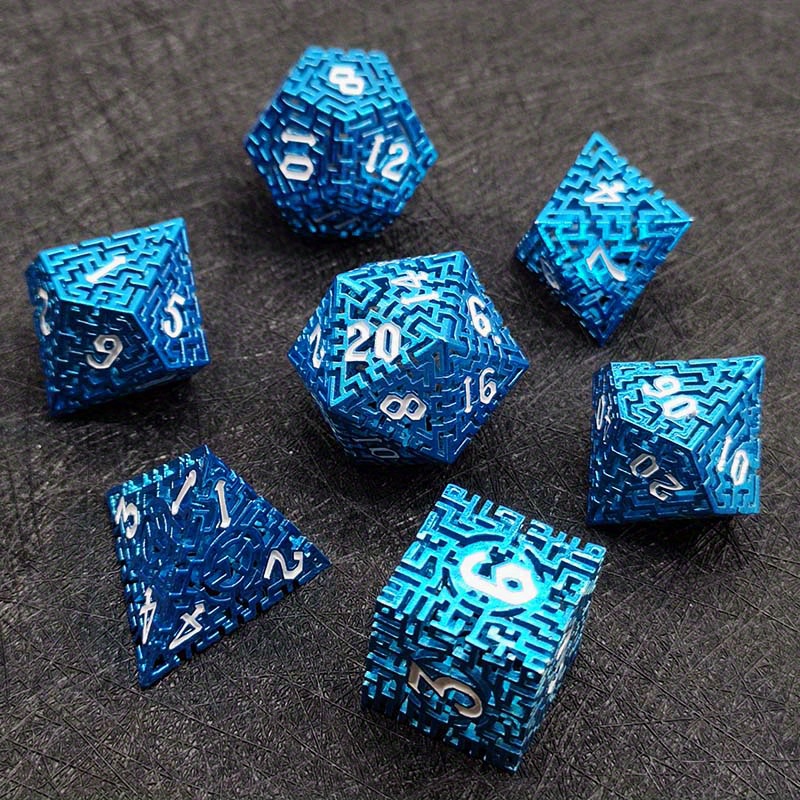 Ddfe Dice Dnd Dice Set Hollow Metal D d 7 Cthulhu Polyhedral - Temu