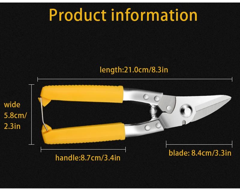 Industrial Grade Iron Sheet Wire Scissors Manual Metal Strong Decoration  Special Heavy-duty Thickened Blade Stainless Steel Buckle Plate Electrician  T