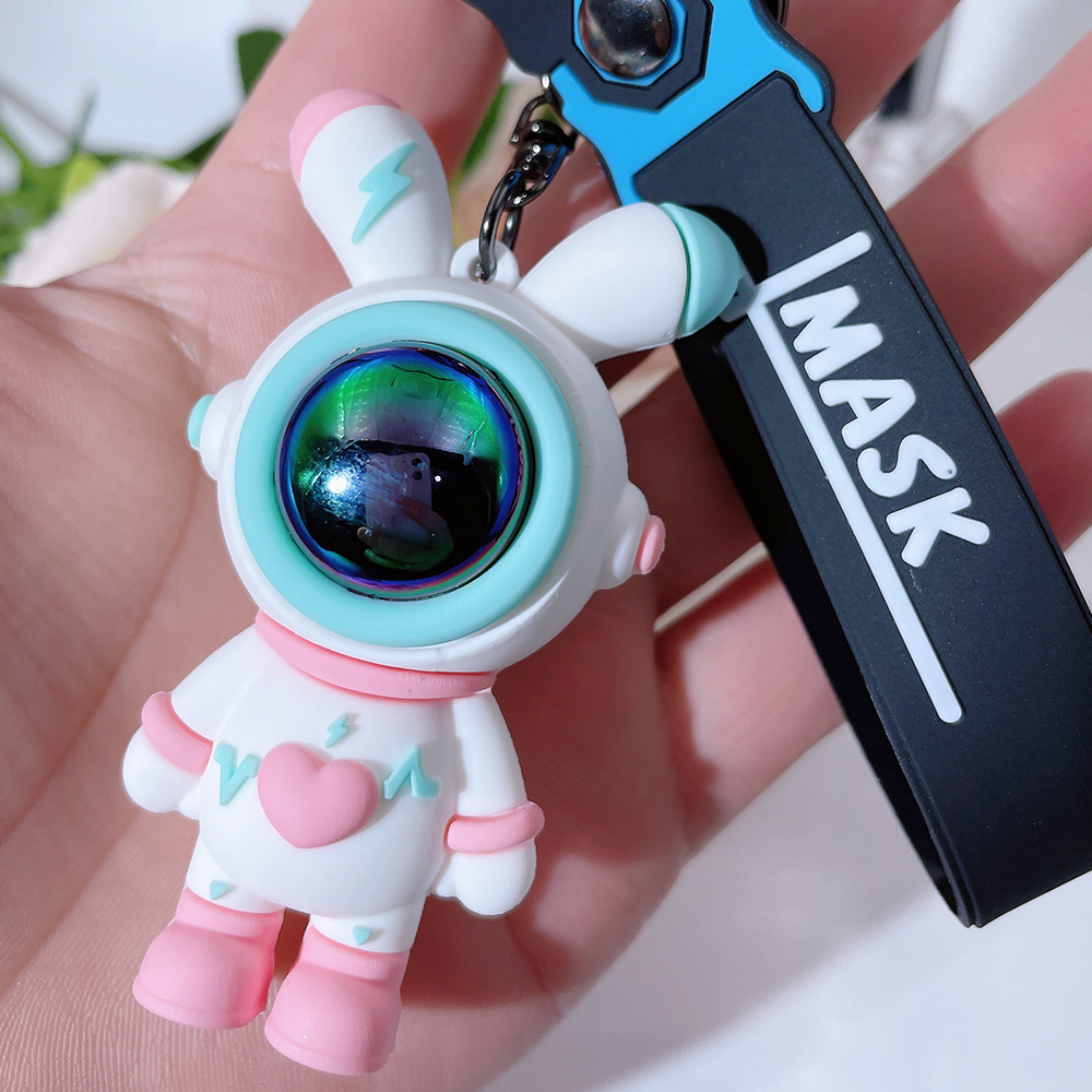 Astronaut Keychain Bear Key Ring Rabbit Bag Charm for Car Keys, Backpack  Accessories,Decoration Gift for Women Men Boys Girls 