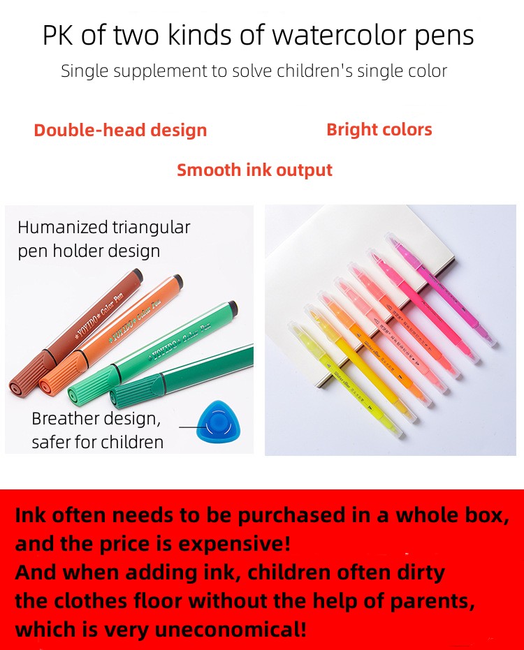 Watercolor Pen Small Graffiti Color Pen Student Kindergarten - Temu