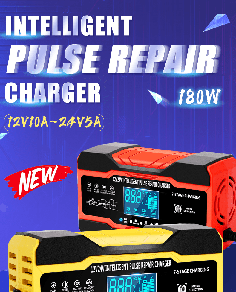10 Amp Car Battery Charger 12v And 24 Fully Automatic Battery Charger