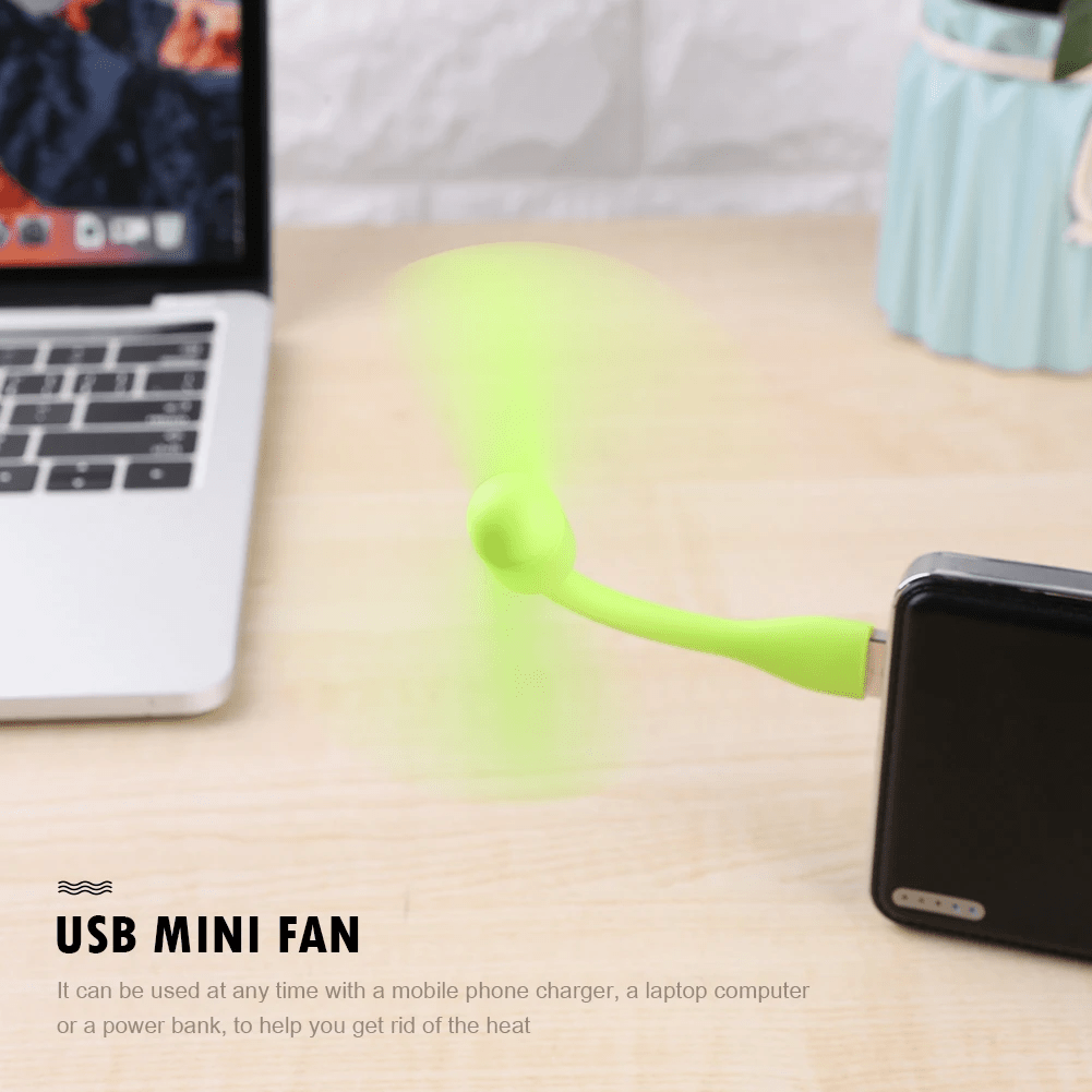 Mini Usb Fan Flexible Bendable Fan Power Bank Laptop Pc Ac - Temu