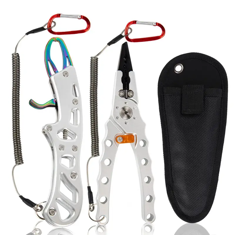 Durable Fishing Pliers And Fishing Lip Gripper, Portable Aluminum