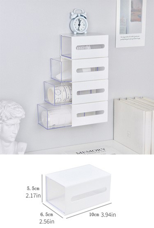 Wall Mounted Drawer Flip Storage Box Punch free Small Object - Temu