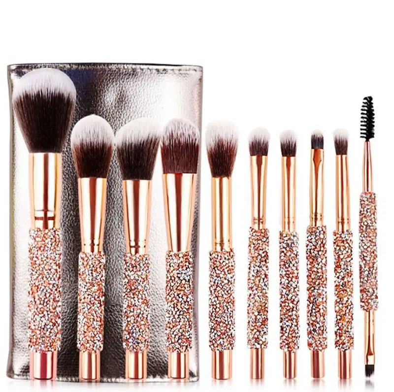 Makeup Brushes Sets Crystal Glitter Premium Makeup Brush - Temu