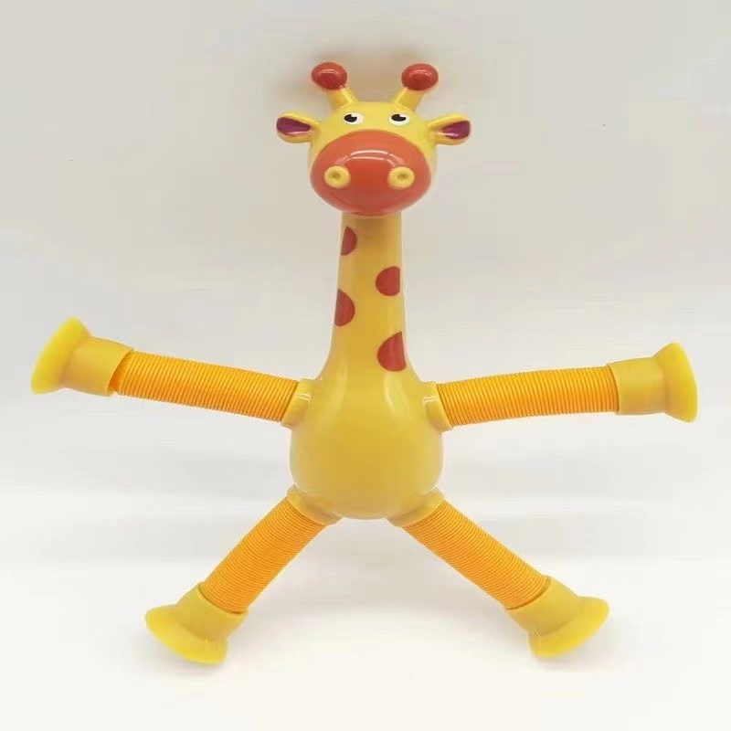 Jouet de girafe à ventouse télescopique, jouets de tuyau d'étirement  sensoriel à changement de forme, jouet de décompression interactif  parent-enfant