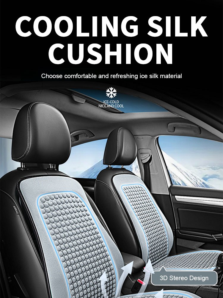 Stay Cool & Comfortable In Your Car - Summer Cooling Car Seat Cushion & Ice  Silk Seat Cover - Temu Israel