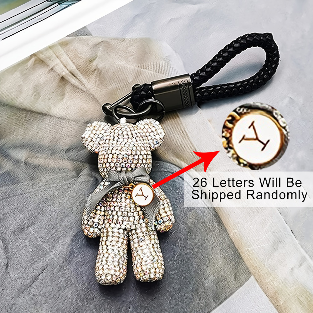 Leather Weave Rope Diy Bear Keychain, Bag Accessories Charms