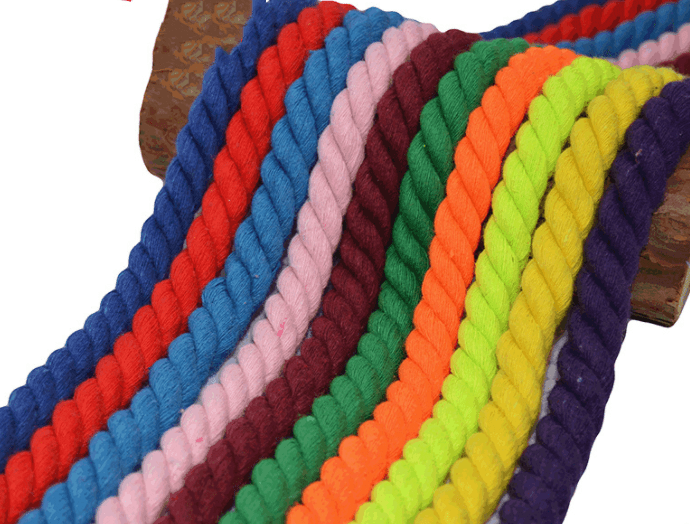 Natrual Twisted Cotton Rope Super Soft Triple-Strand Twisted Cotton Rope Dia 1/6