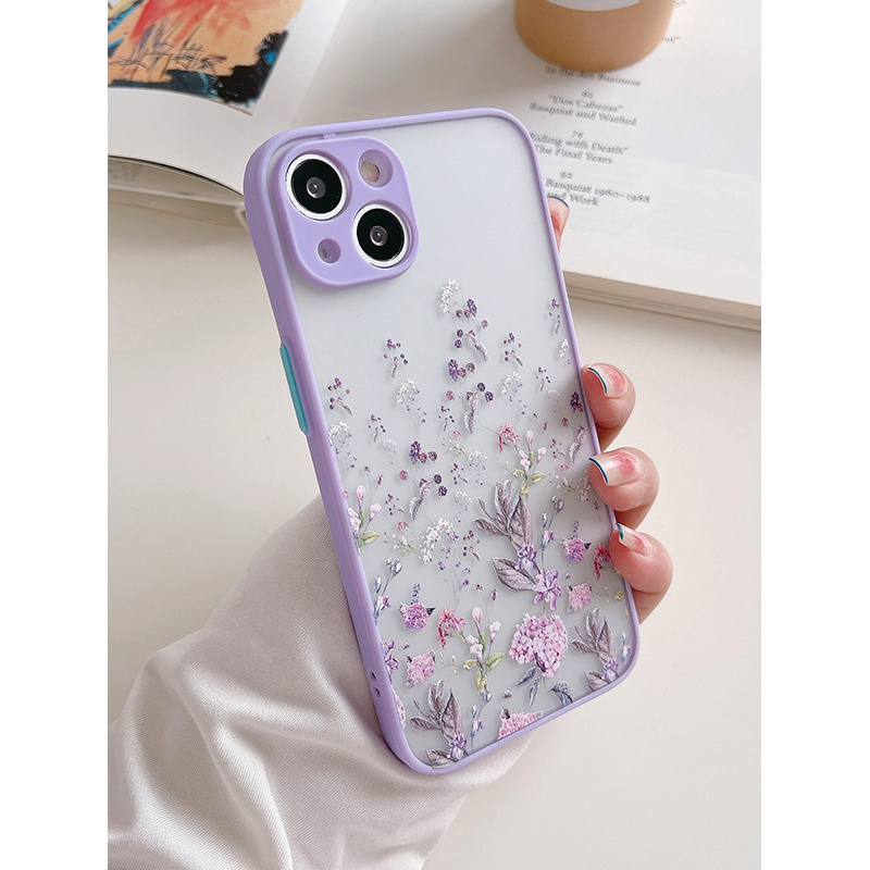 floral graphic print protective phone case for iphone series details 5