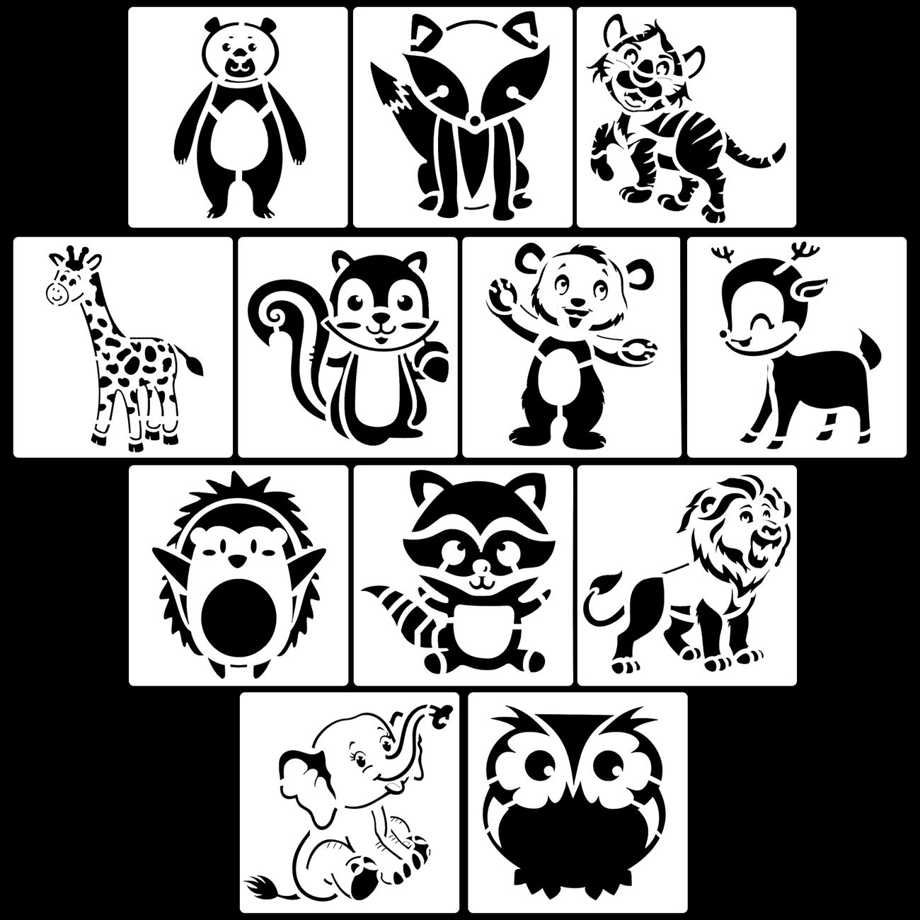 12 Pieces Animal Painting Template Animal Stencil Templates Templates  Stencil Set Reusable Craft Stencils Laser Cutt - Arts, Crafts & Sewing -  Temu Canada