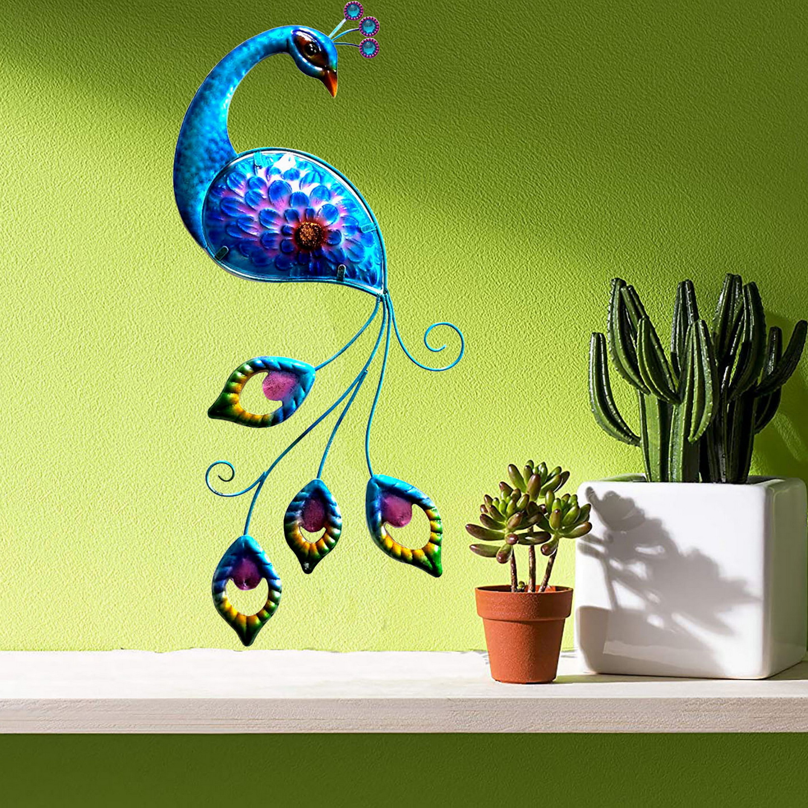 Peacock metal wall art plasma cut home decor gift idea