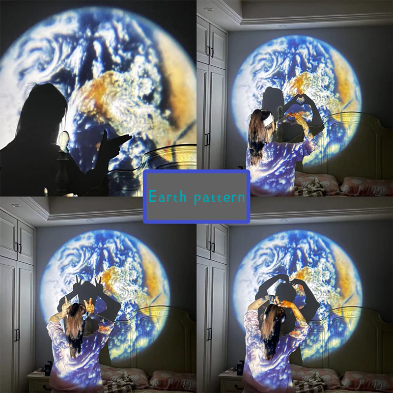 Moon Earth Projector Night Light Lampada A Led Proiezione - Temu Italy