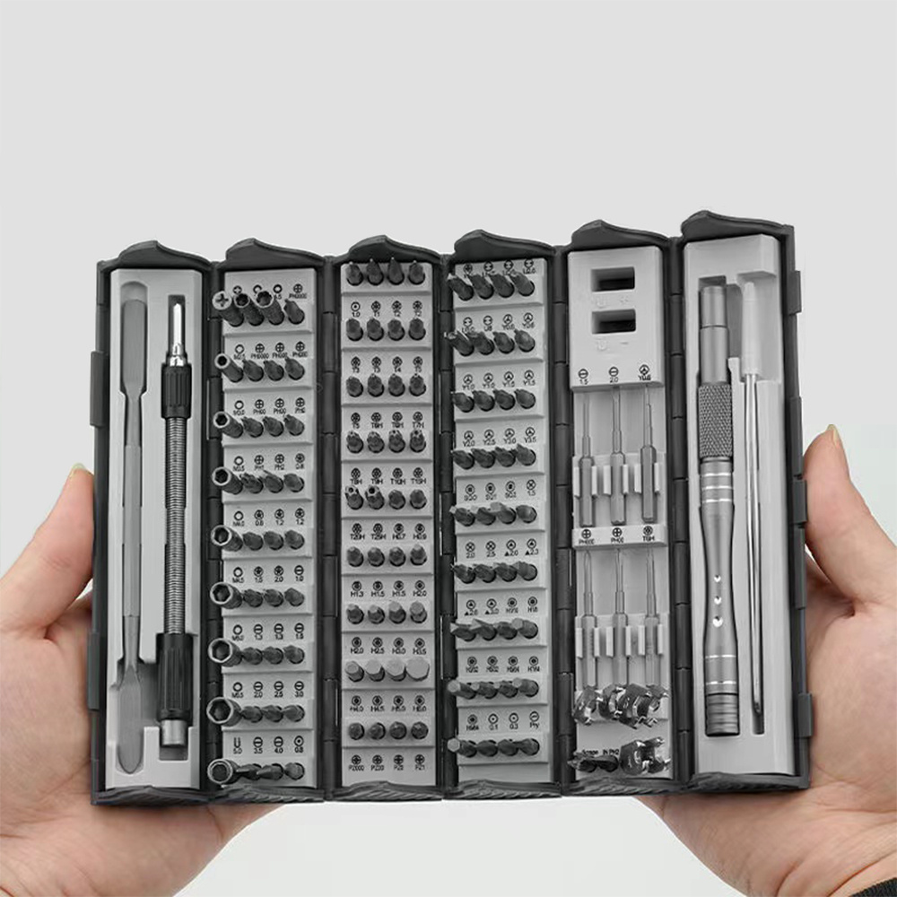1pc 128 in 1 precision screwdriver set magnetic driver kit with flexible shaft professional magnetic repair tool kit for computer laptop xbox macbook game console men tools gift details 2