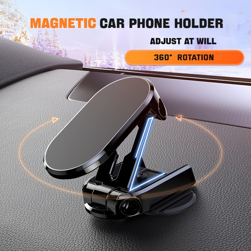 Secure Your Phone in Car with This Magnetic Phone Holder - Double 360 Adjustable Stand for iPhone & Samsung Galaxy!