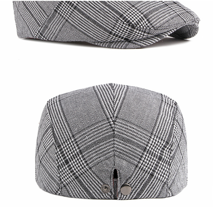 Men's Flat Gatsby Newsboy Hat Plaid Pattern Tweed Spring Summer