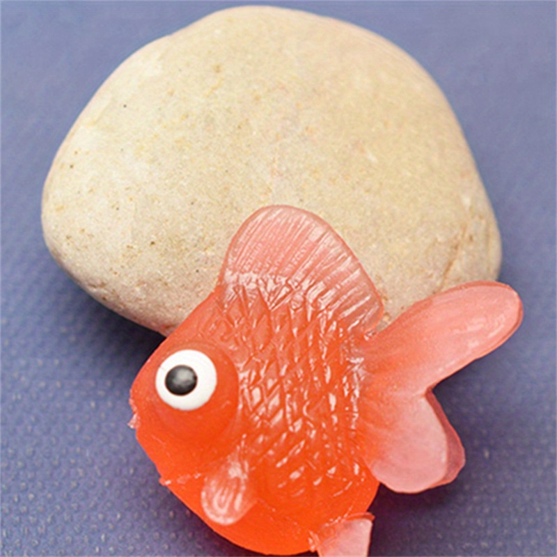Cute Cartoon Fishing Toy Soft Rubber Goldfish Big Eyes - Temu Canada