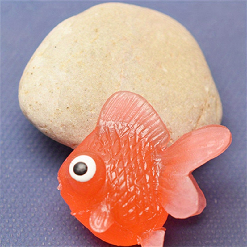 Multicolor Simulation Rubber Goldfish Bath Toy Water Play - Temu