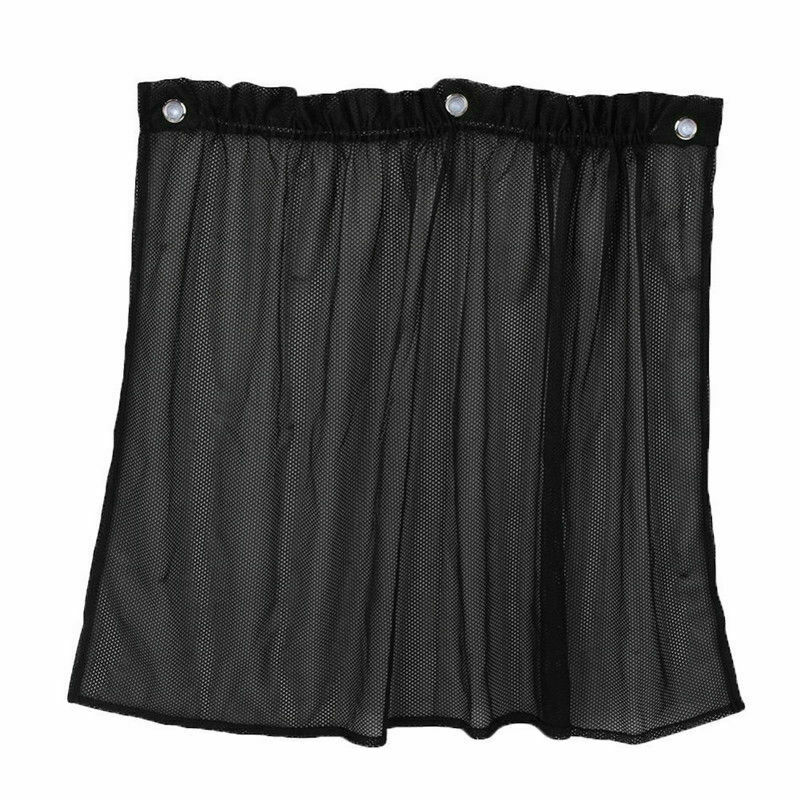 Image of Summer Car Sunshade Curtain Car Side Barrier Suction Cup Curtain Sedan Truck Van Black Gauze Mesh Sunshade