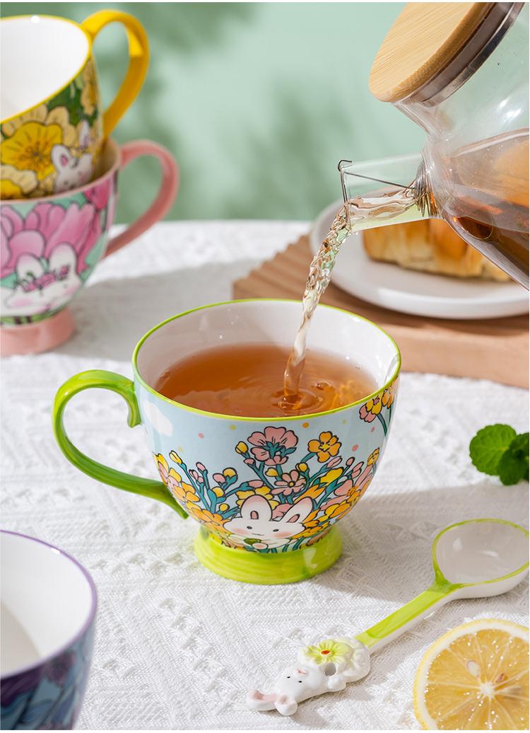 1pc Hand-painted And Hand-pinched Mark Cup, Cute Irregular Coffee Cup For  Breakfast Tea Milk Drink