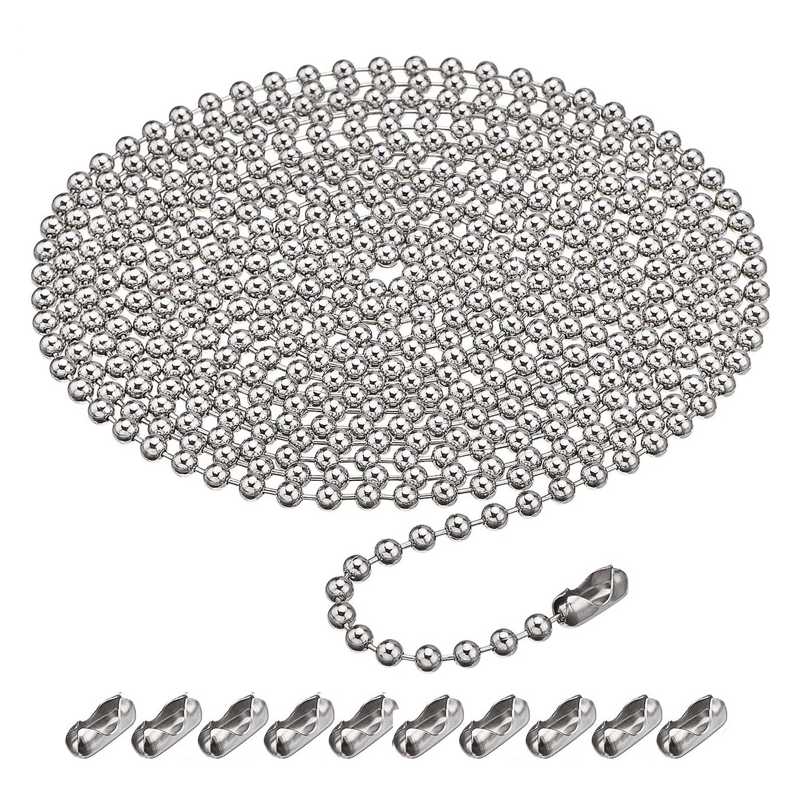 1 Meter Stainless Steel Oval Bead Chain Color Preservation - Temu