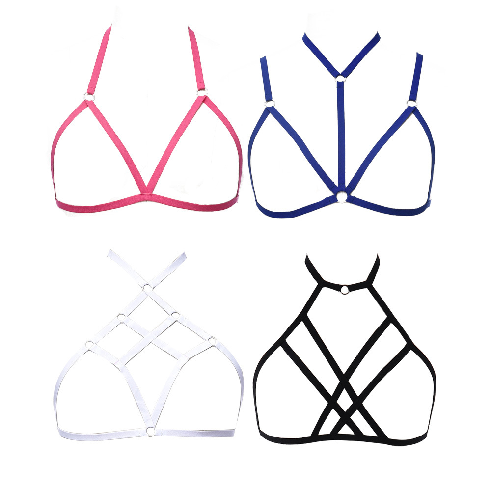  Exotic Lingerie for Women,Women Bra Cage Alluring Women Hollow Cage  Bra Elastic Bra Out Bustier Strappy Intimates Black: Clothing, Shoes &  Jewelry