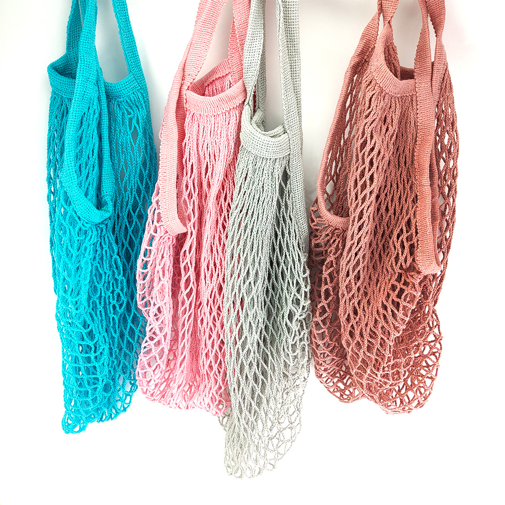 Reusable Grocery Bag Durable Mesh Shopping Tote Shoulder Temu