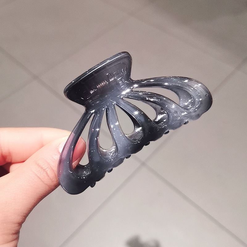 TEMU Pince à cheveux en plastique coloré transparent, maintien solide et antidérapant, pour accessoires de cheveux épais