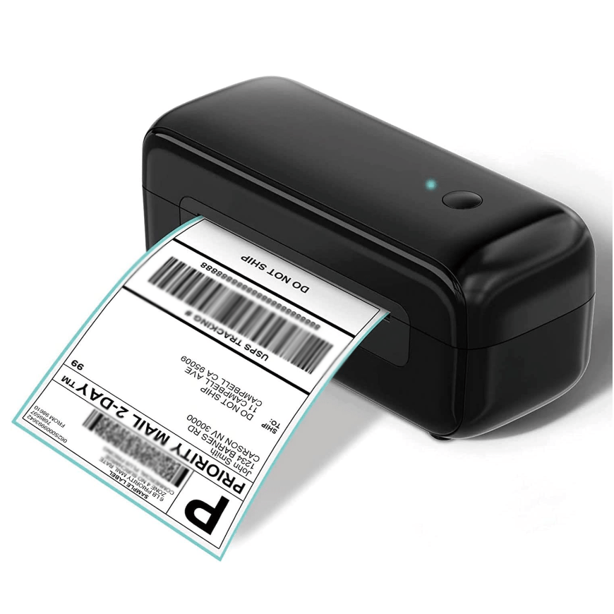 Impresora inalámbrica de etiquetas de envío y devolución - Impresora  pequeña, enormes devoluciones - Pequeña impresora térmica compacta negra