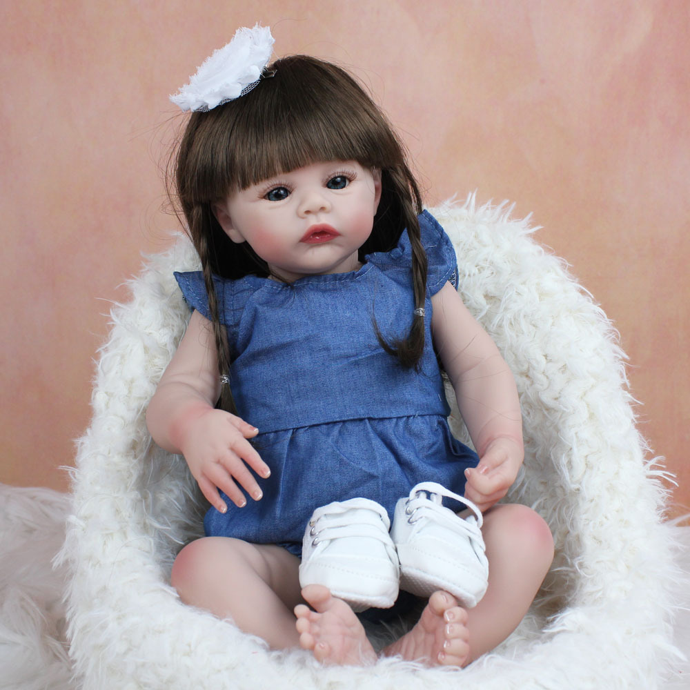 Boneca Bebe Reborn Menino Urso 48cm Corpo Em Silicone Pode Ser Banhado