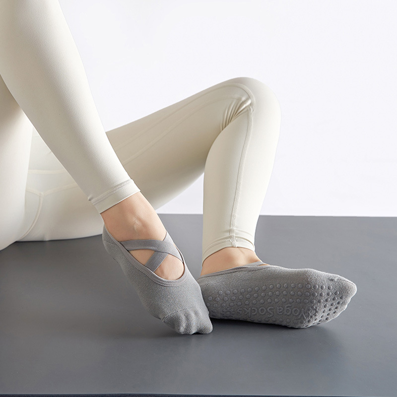 Criss Cross Yoga Socks Anti skid Breathable Sweat Absorption - Temu Canada