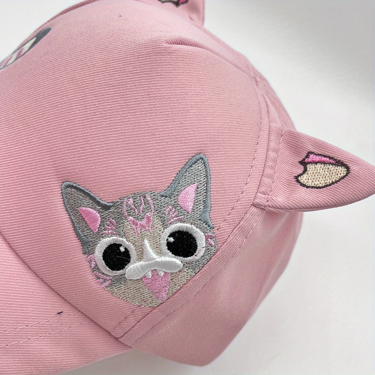 1pc Kids Cartoon Animal Cat Embroidered Baseball With Cat Ears Adjustable  Sun Protection Sunshade Hat Outdoor Activities For Girls - Kid's Fashion -  Temu Italy