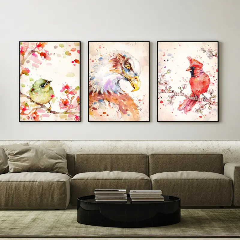 1pc Wall Art Canvas Parrot Peacock Birds Print Painting Home Decoration Modular Picture Posters Wildlife Prints Modern Living Room Decor