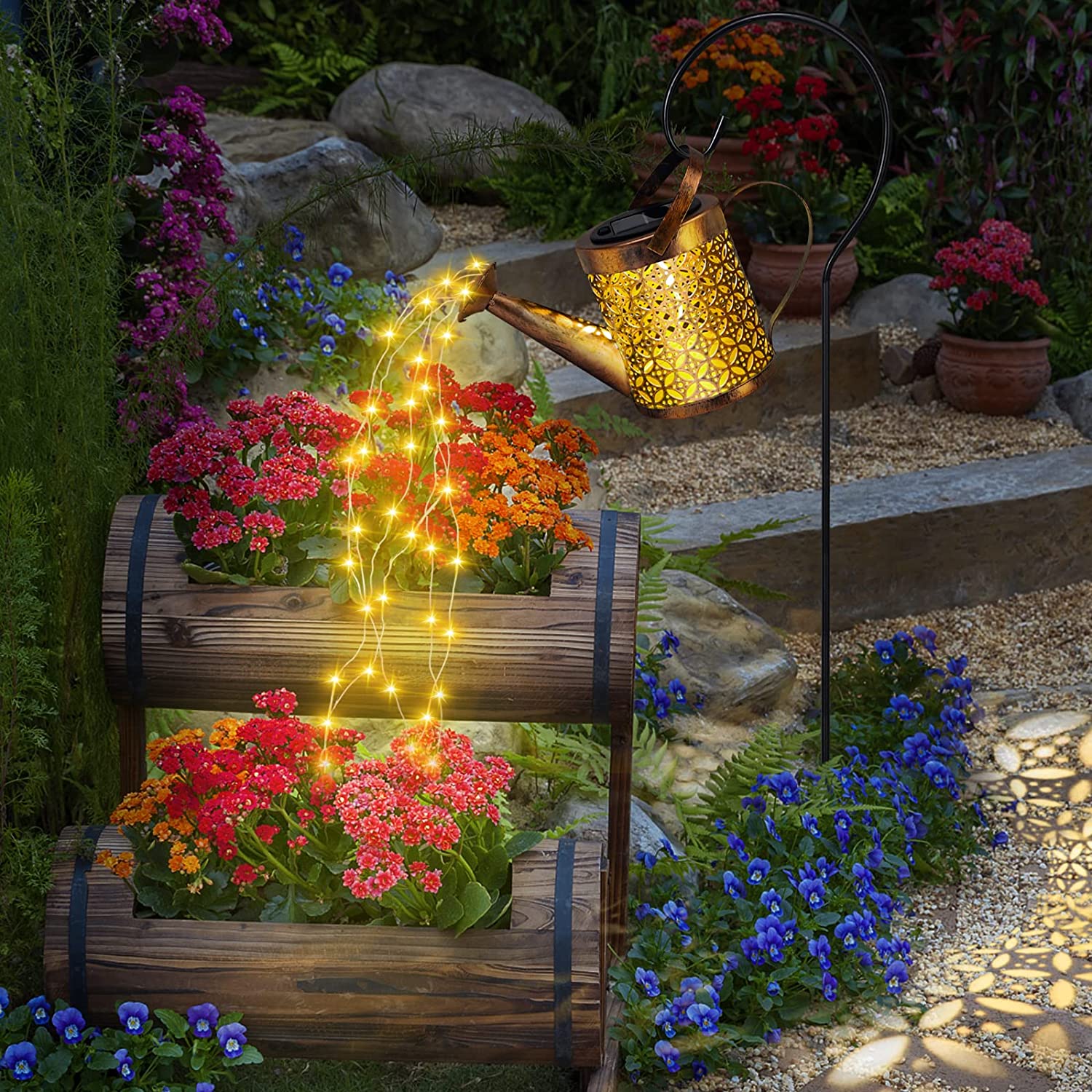 Solar Watering Can Lights Outdoor Solar String Light Temu