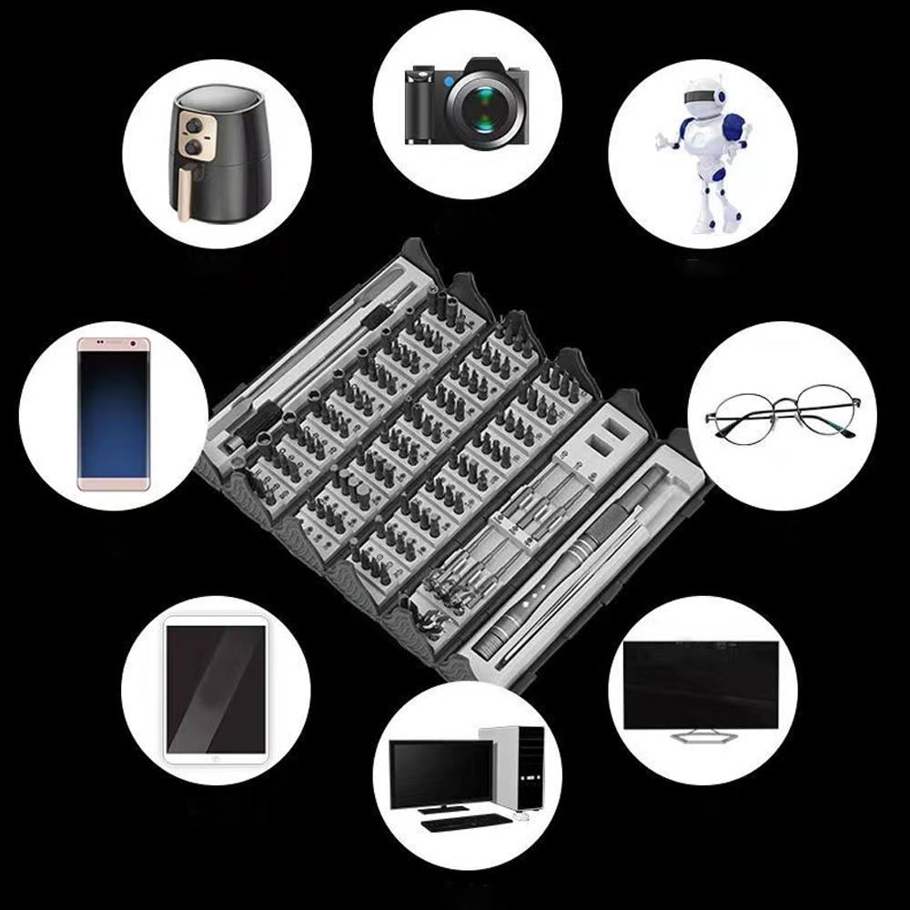 Kit de réparation d'ordinateur, jeu de tournevis de réparation d'ordinateur  portable de précision 122 en 1, avec 101 embouts magnétiques et 21 outils  de réparation de PC professionnels compatibles pour Iphone 