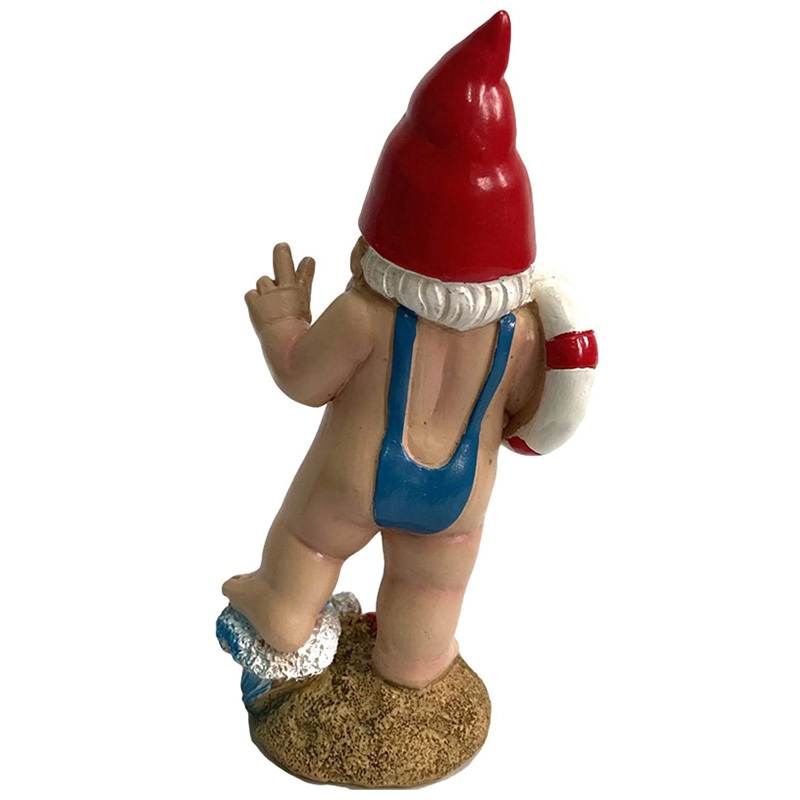 Swimming Gnome Dwarf Ornament Garden Gnome Resin Statue - Temu Canada
