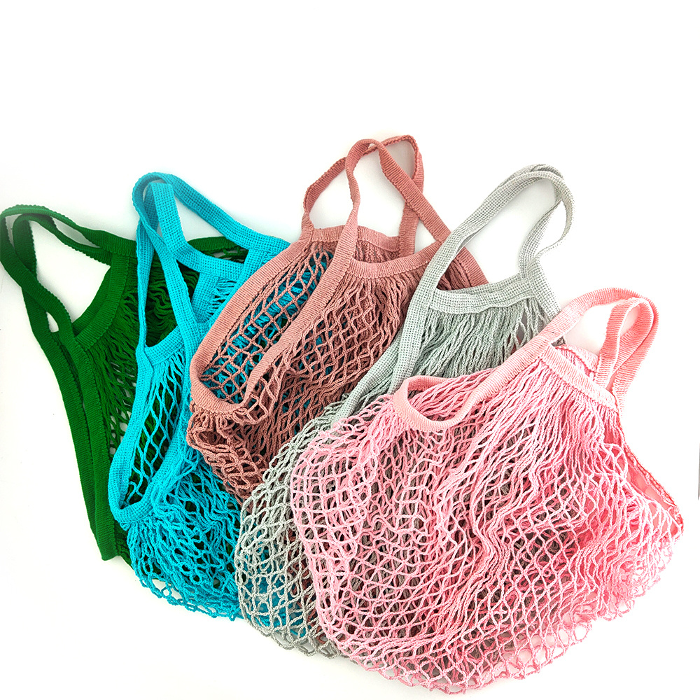 Reusable Grocery Bag Durable Mesh Shopping Tote Shoulder Temu