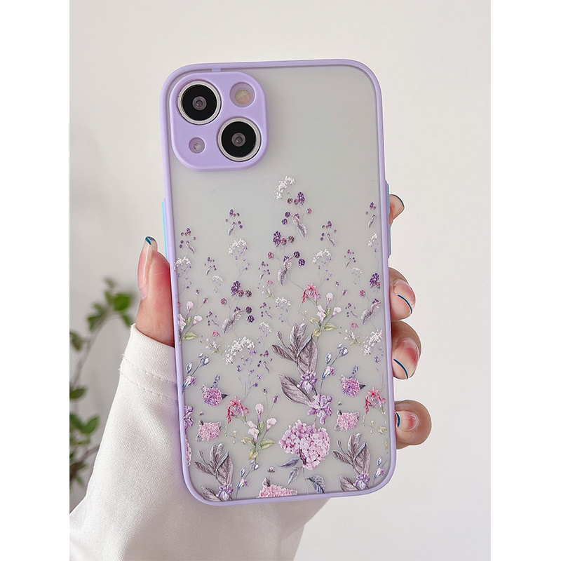 floral graphic print protective phone case for iphone series details 1