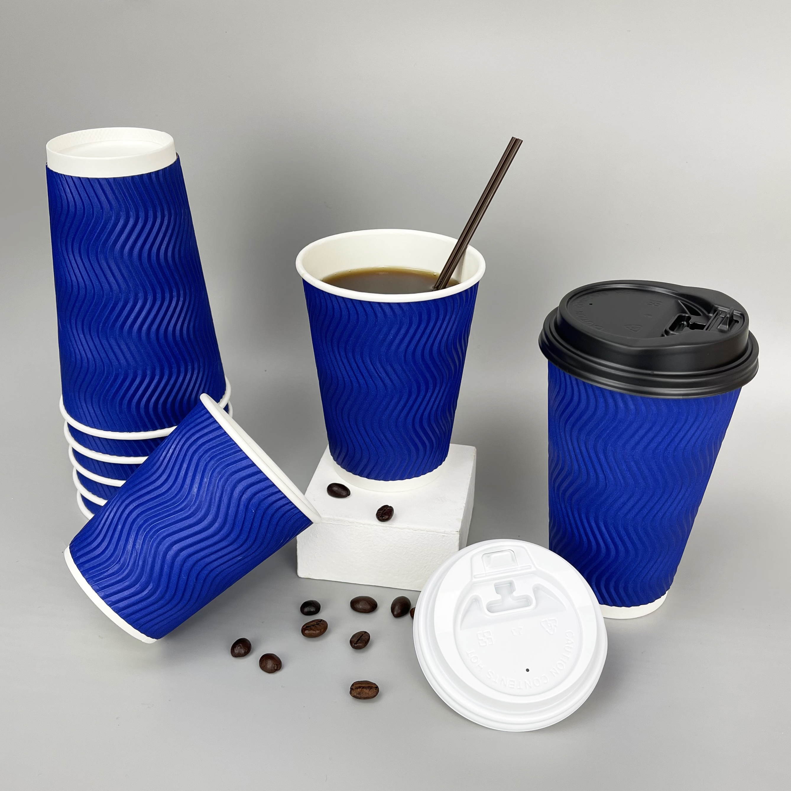 100pcs Disposable Cups Paper 8 12 16oz High Quality - Temu