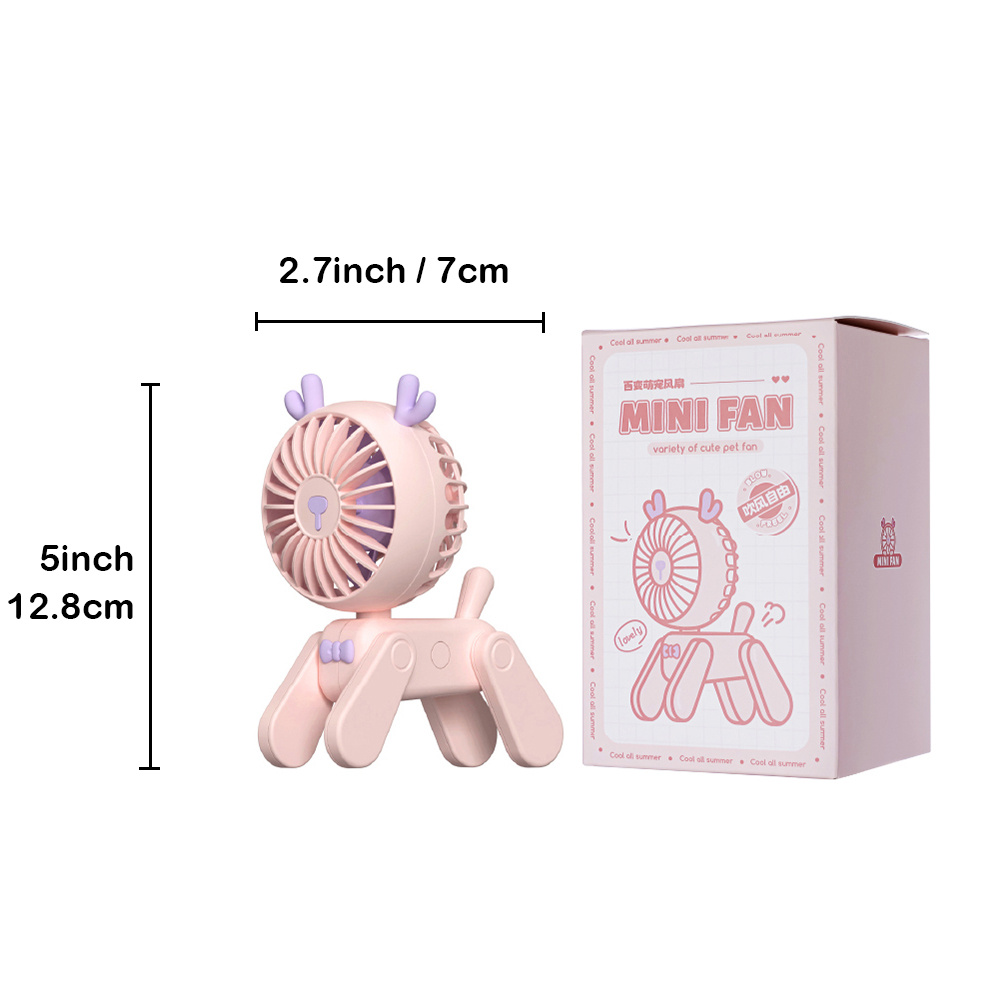 Mini Desktop Usb Fan Cute Small Puppy Electric Fan Temu Australia