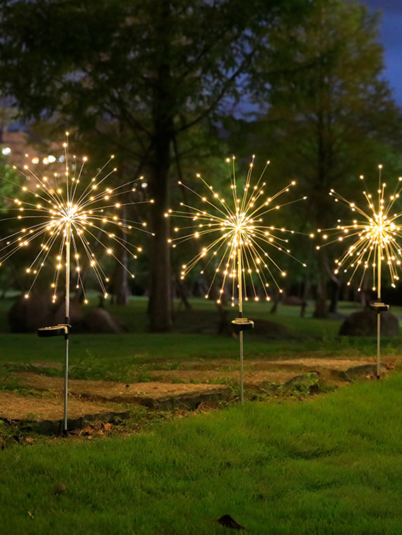 Solar Firework Lights, Landscape Path Lights Outdoor Inserted