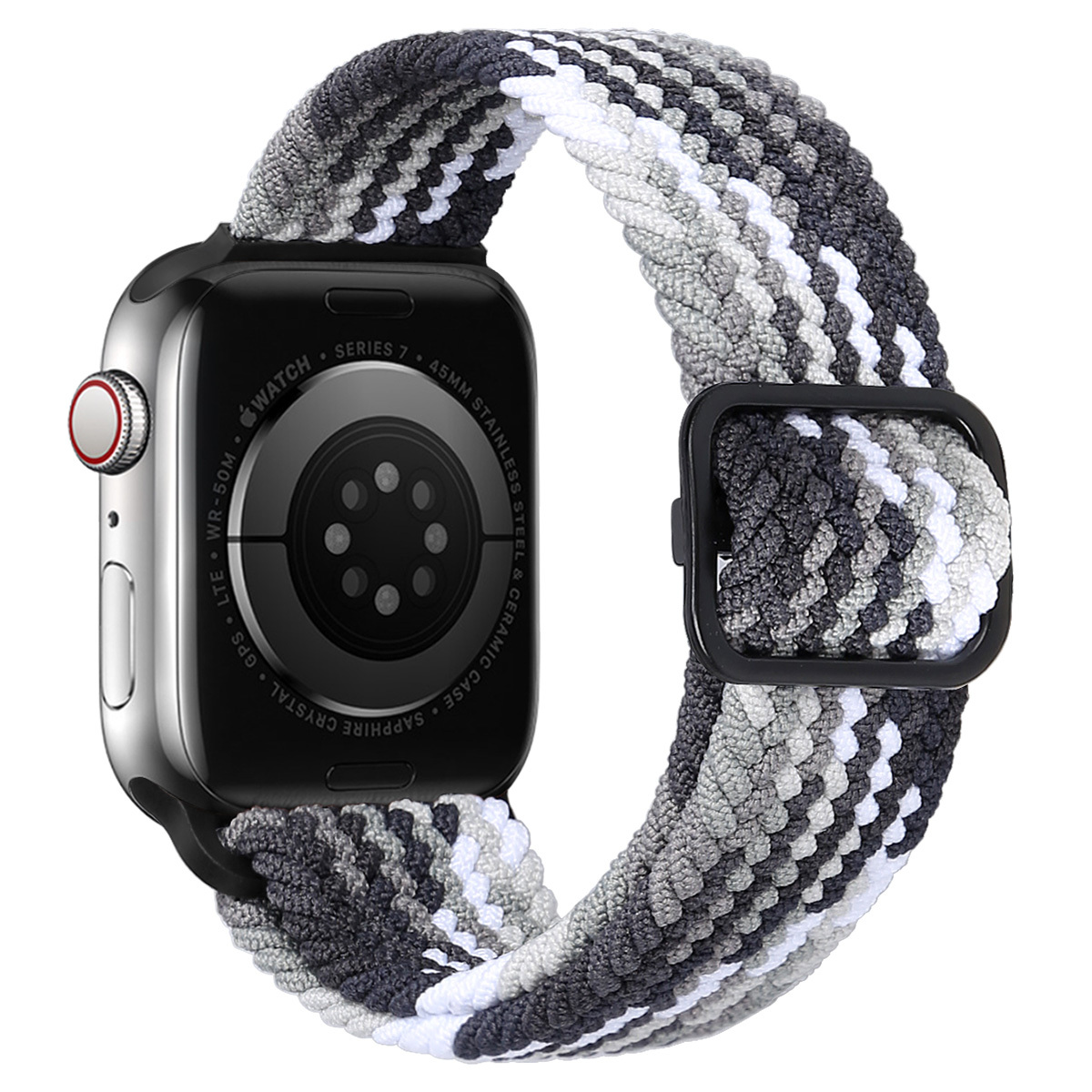 Sport Braided Silicone Strap For Apple Watch Band 44mm 40mm 45mm 49mm 41mm  38mm Breathable bracelet