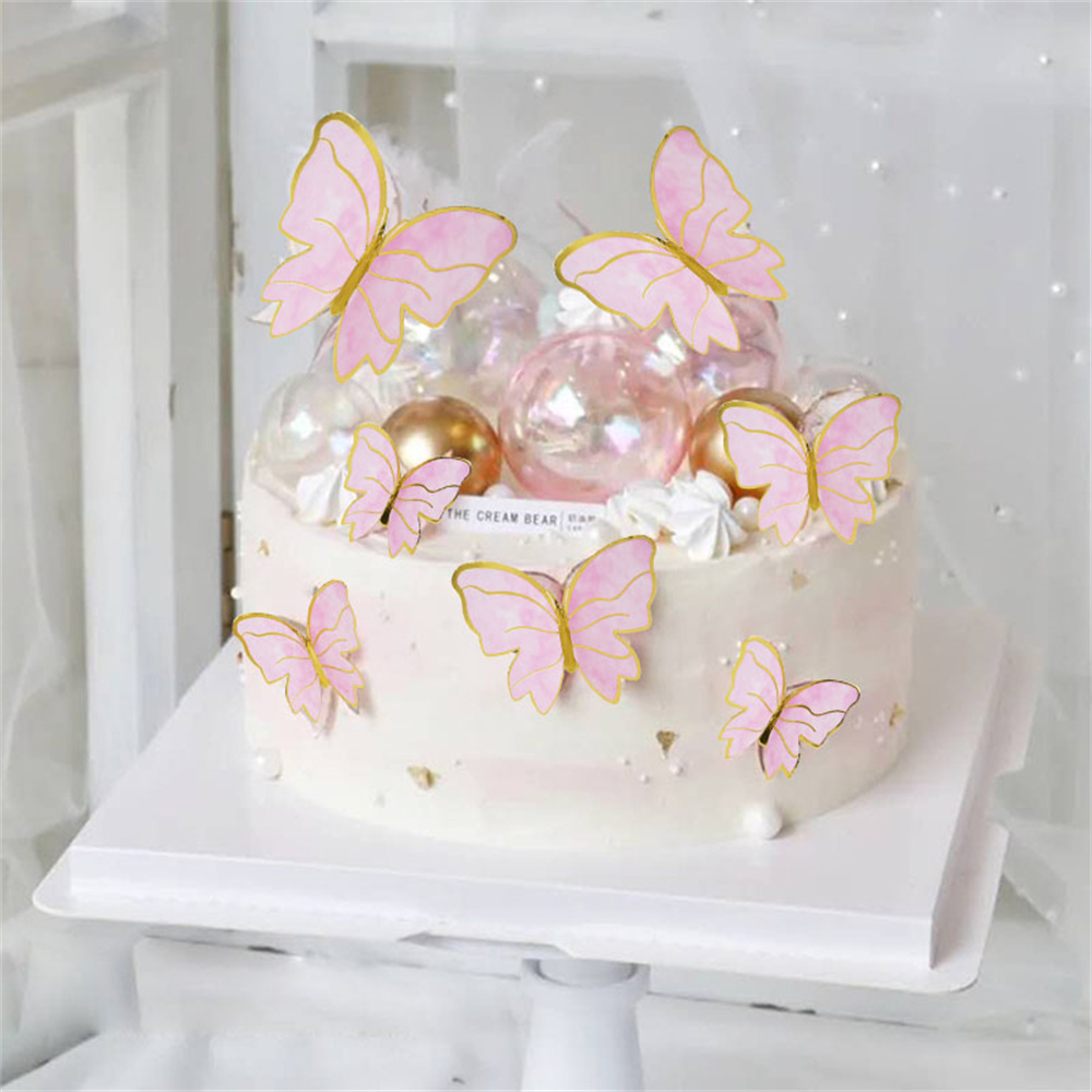 10pcs / Set Decorazione Della Torta Bella Farfalla Di Carta Viola Rosa  Inserto Della Carta Della Dea Tavolo Del Dessert Vestiti Da Festa Di  Compleanno Di Nozze, Trova Grandi Offerte Ora