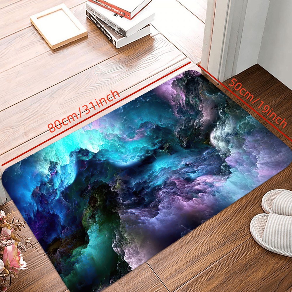 1pc 3d Illusion Floor Mat Modern Galaxy Outer Space Stars Pattern ...