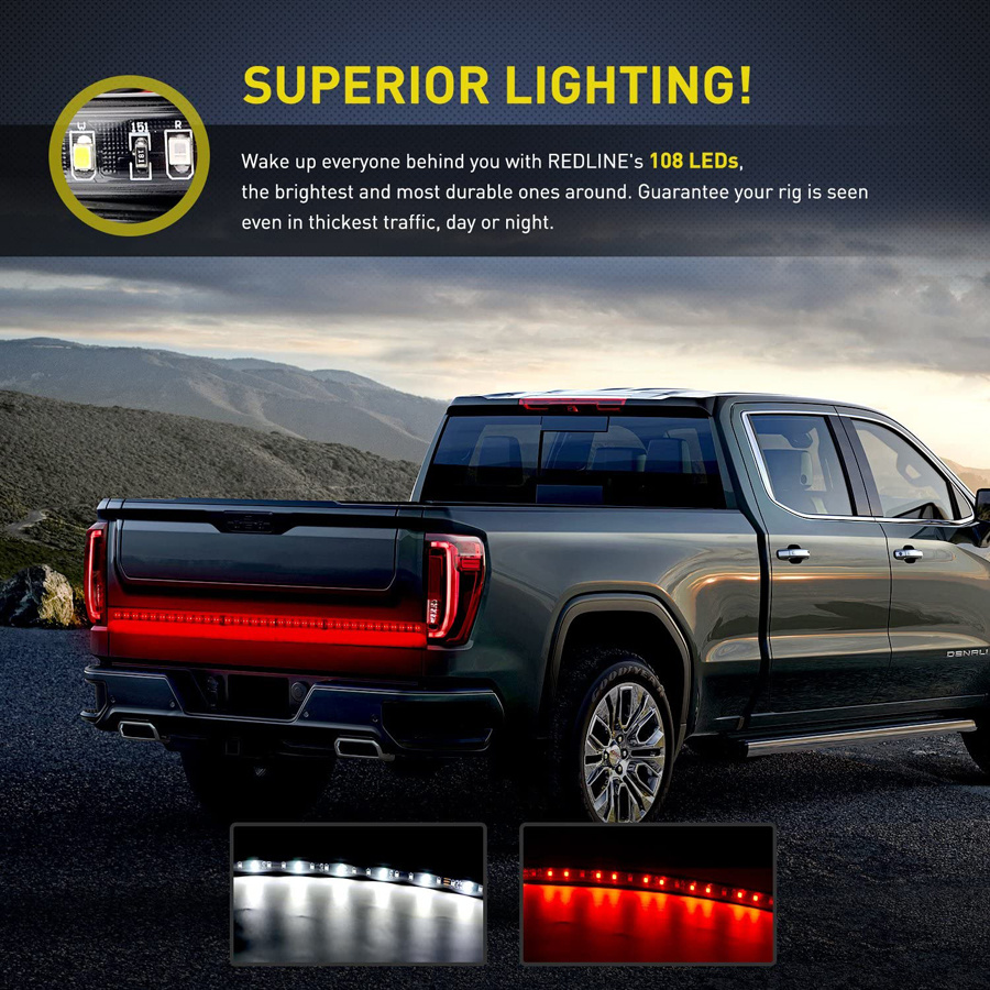 60 Truck Tailgate Light Bar 108 LED Einzelreihe Tailgate - Temu